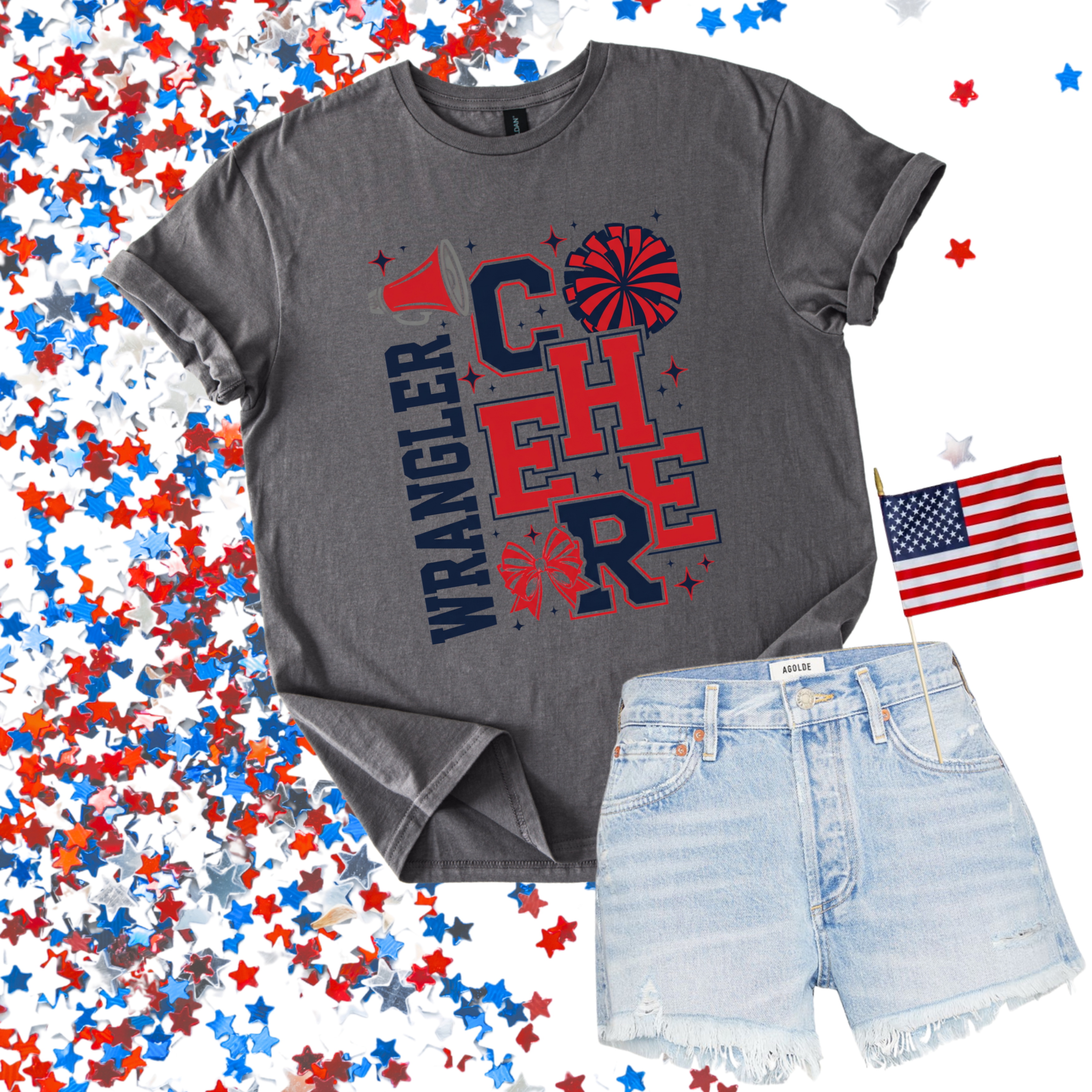 Wrangler Cheer Staggered