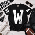 Distressed Letter with number on sleeve