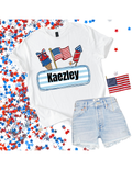 Girl Name Plate 4th of July