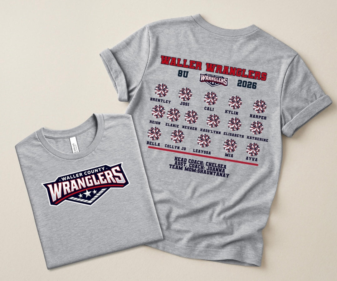 8U Wrangler Cheer Roster Shirt 2026