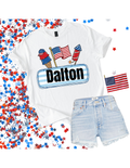 Boys Name Plate 4th of July Shirt