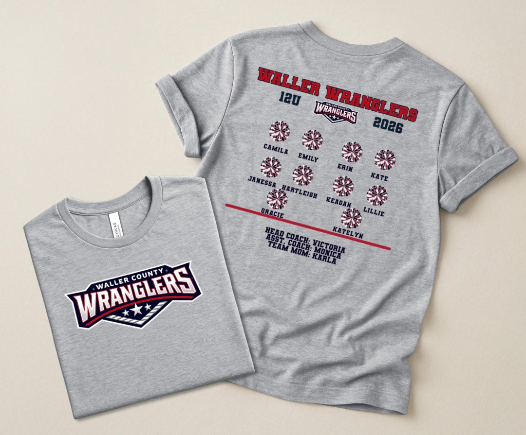 12U Wrangler Cheer Roster Shirt