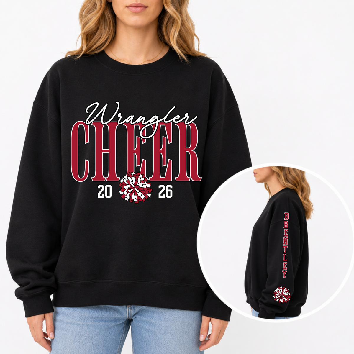 Cheer with name on sleeve