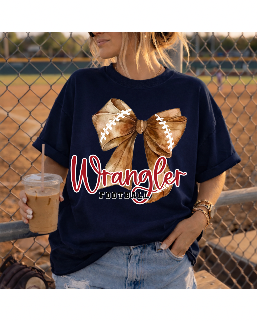 Wrangler Football Bow