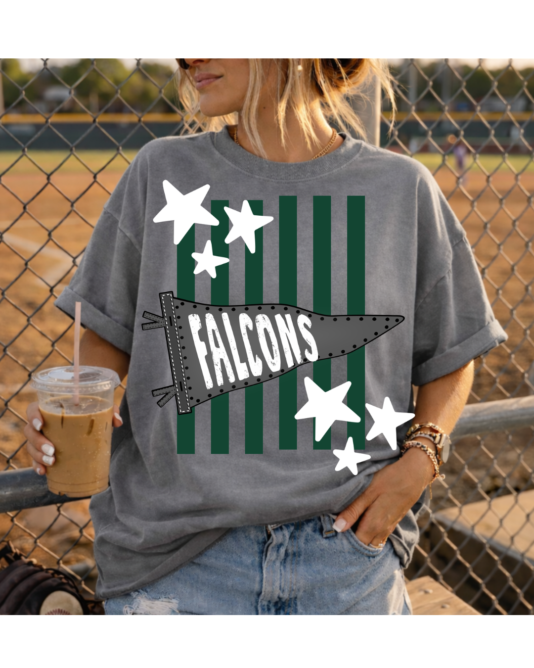 Falcons Flag with Stripes