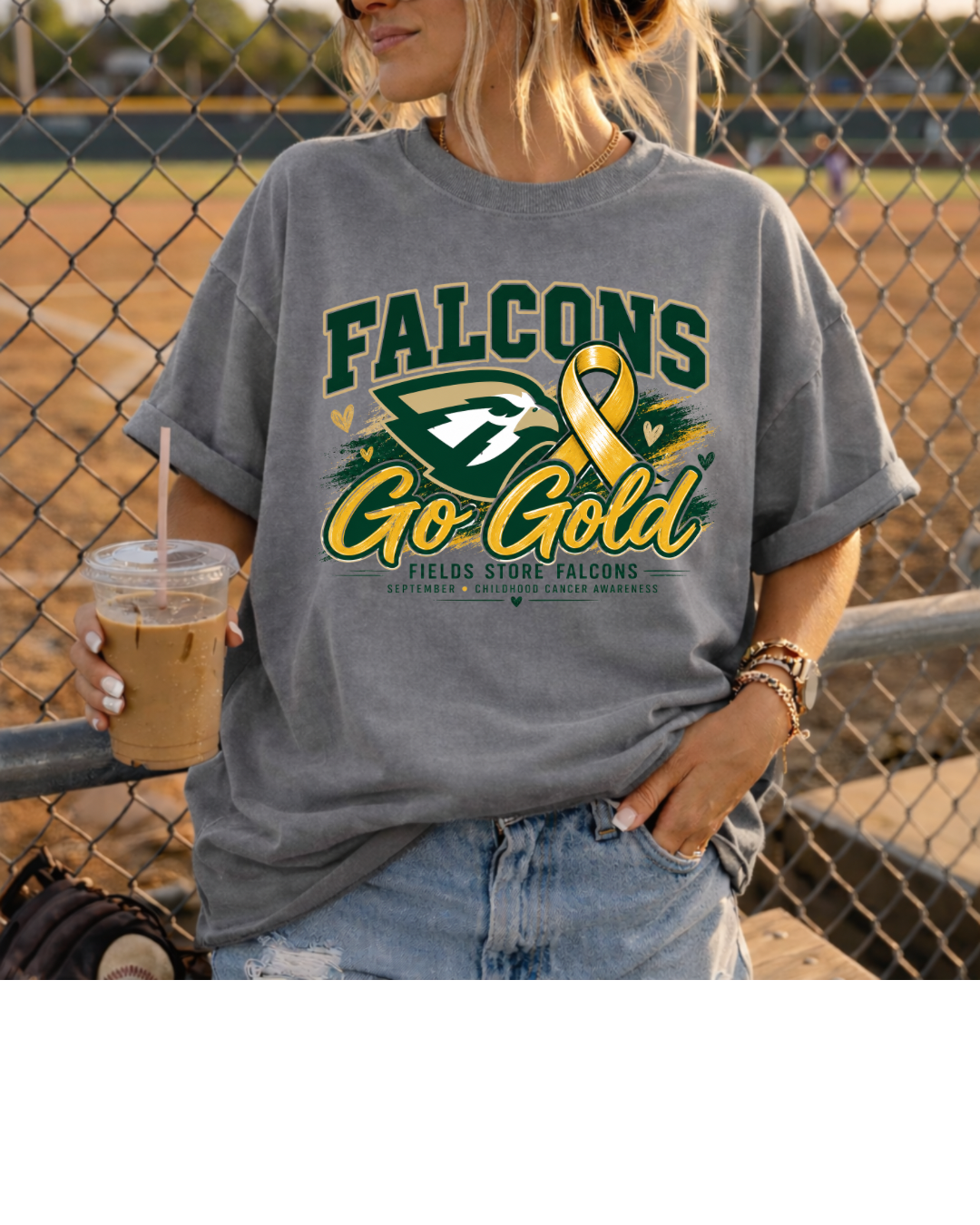 Falcons Go Gold With solid gold ribbon